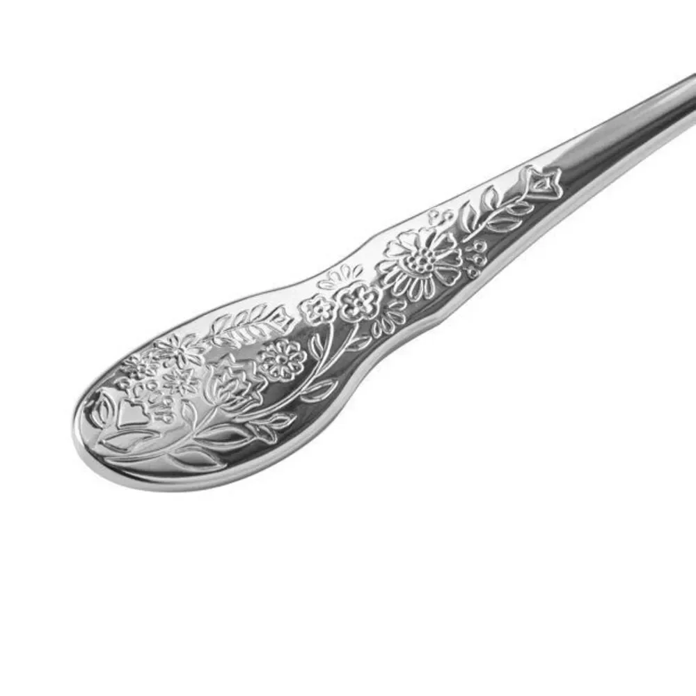 Pioneer Woman Mazie Serve Utensils 4Pc Hostess Set Silver Serving Spoons Fork